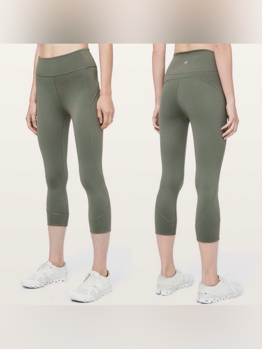 Lululemon In Movement Crop *Everlux 19"
Grey Sage